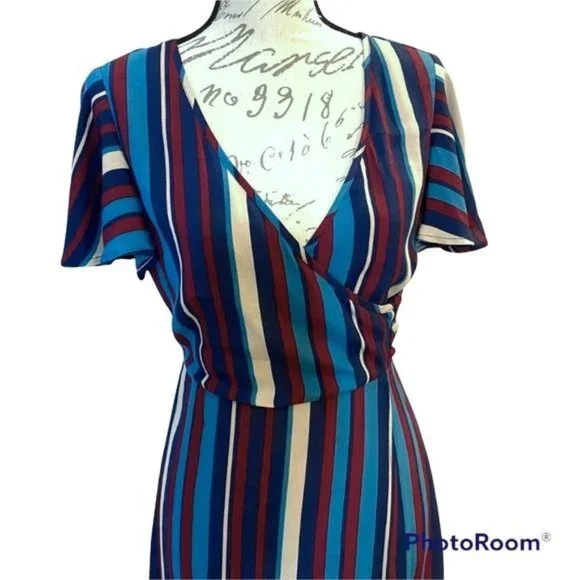 Band of Gypsies Annie Short Sleeve Ruffle Dress XS - Picture 5 of 15